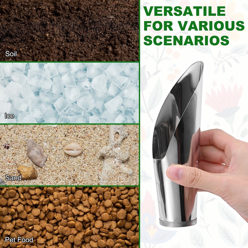 1-Pack Bonsai Soil Scoops, 2inch/5cm Stainless Steel Shovel [Silver Tone] gallery