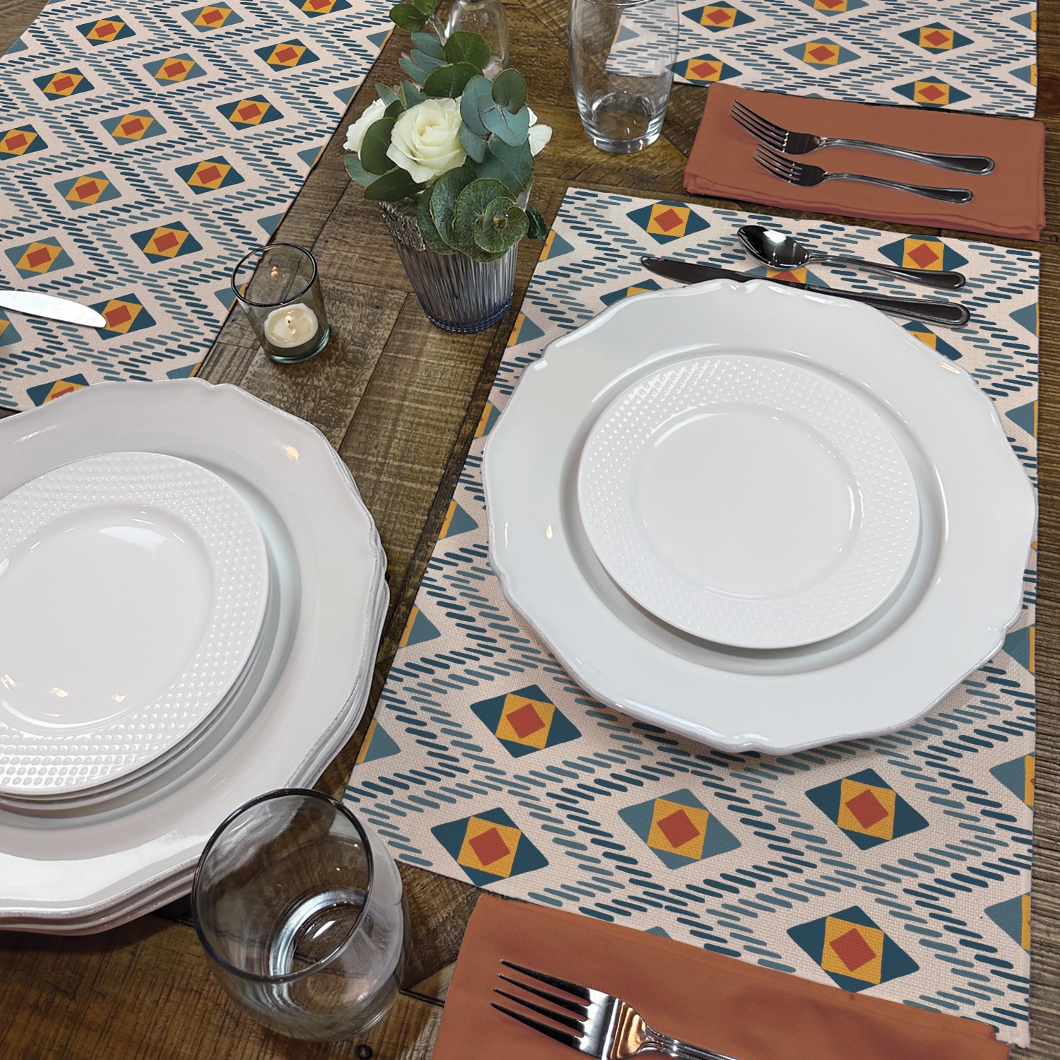 Desertscape 4-Pack Poly-Cotton Blend Placemats Manufactured in The USA gallery