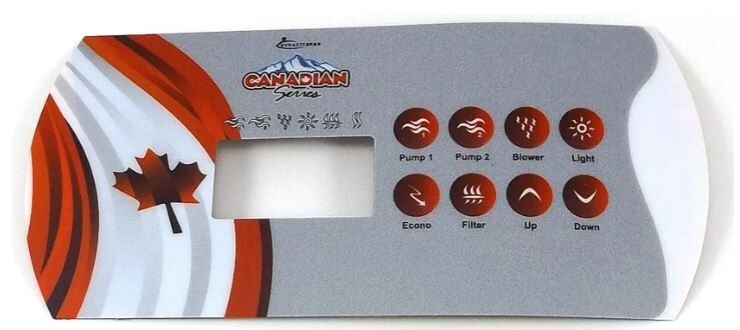Dynasty spas IN.K85 keypad replacement by Gecko IN.K8 keypad 7 & 8 buttons model gallery