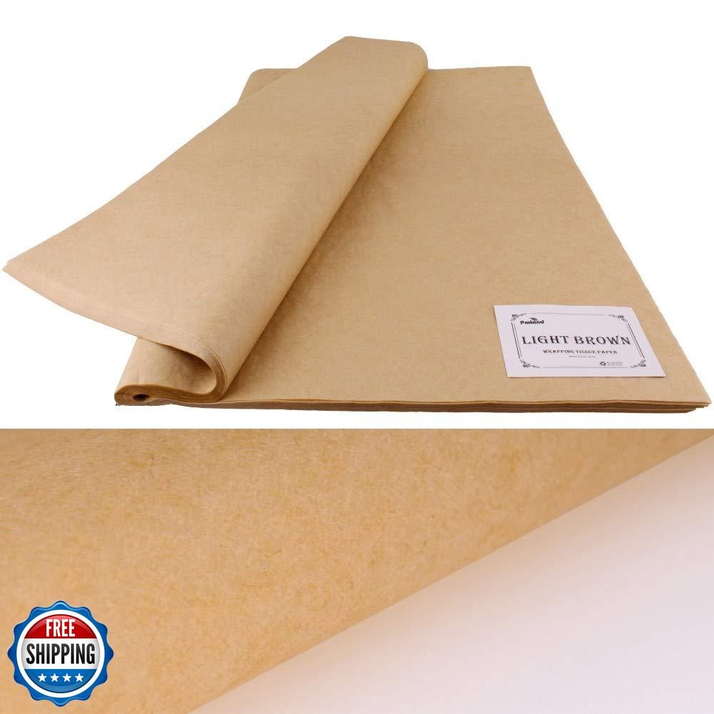 PMLAND 100 Sheets Light Brown Sand Tissue Wrapping Paper Bulk 20 x 15 Inches gallery