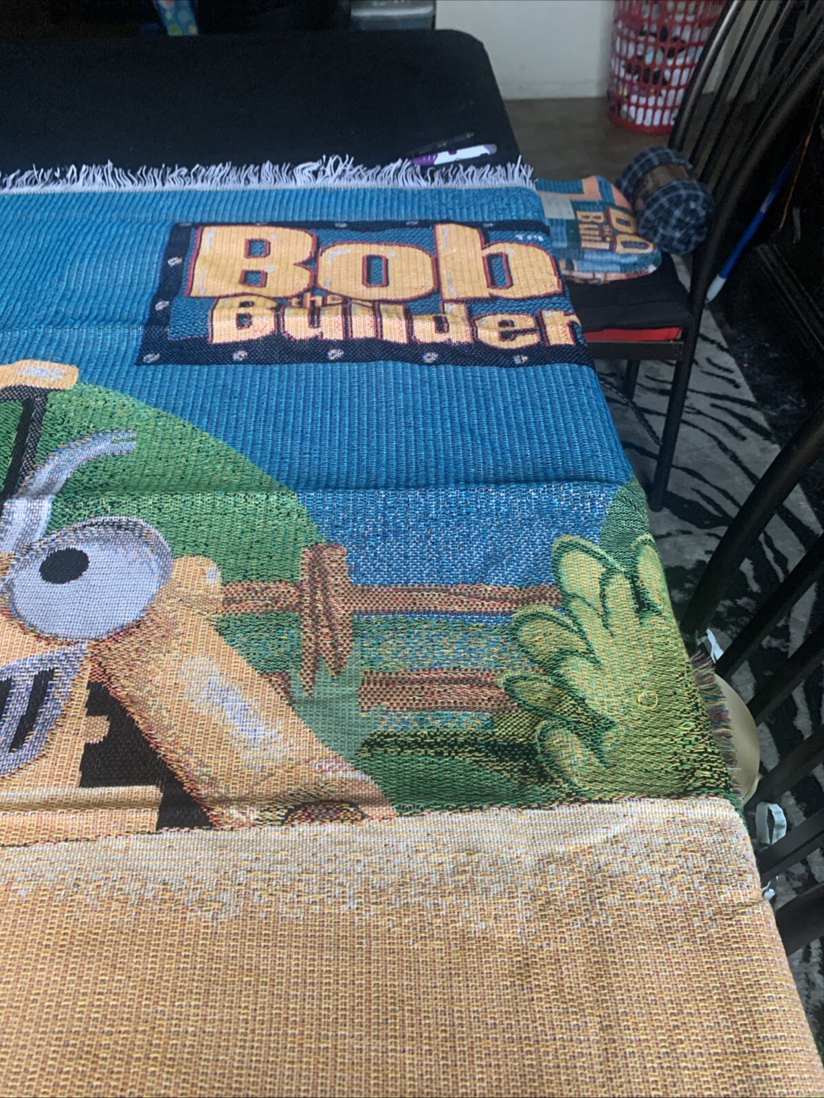 Bob the Builder and Scoop Fringed Throw As Is Please Read gallery