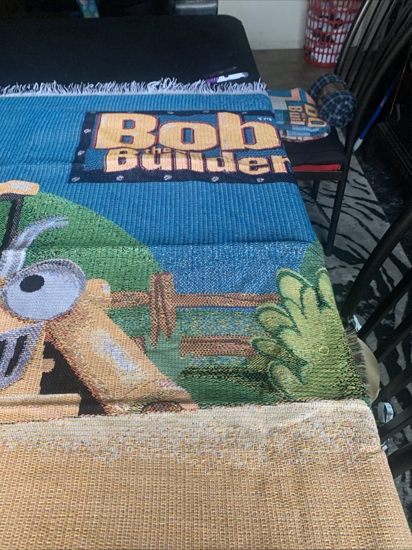 Bob the Builder and Scoop Fringed Throw As Is Please Read gallery