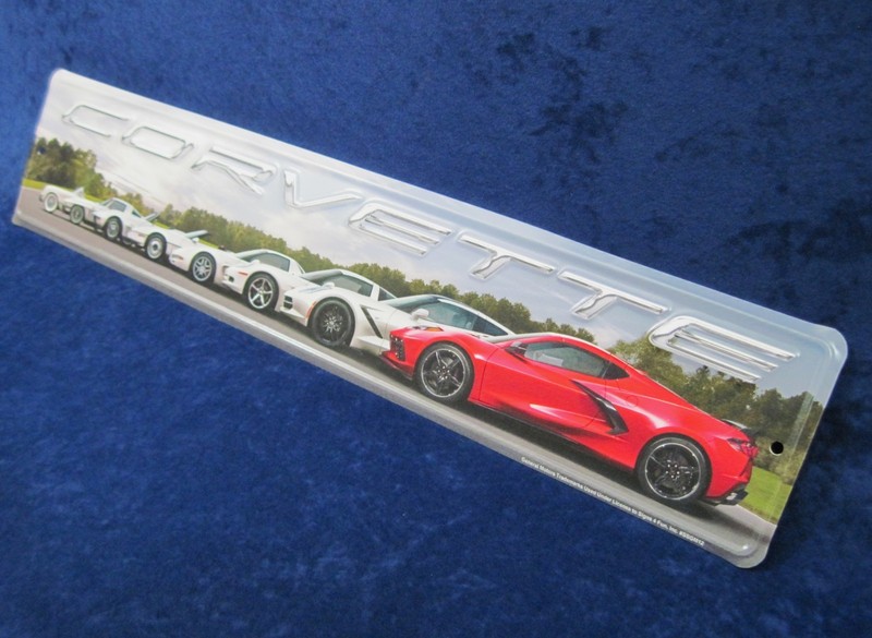 CORVETTE EVOLUTION ~ 24" Embossed Metal Sign ~ Garage Man Cave Bar ~ MADE in USA gallery