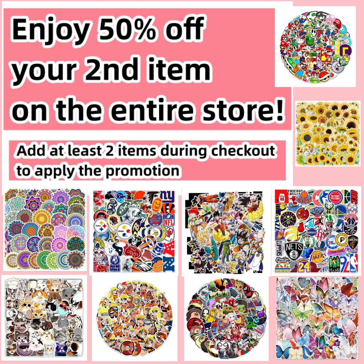 50 Pcs Stickers Marvel Heroes Animation Skateboard Luggage Car Phone Vinyl Decal gallery