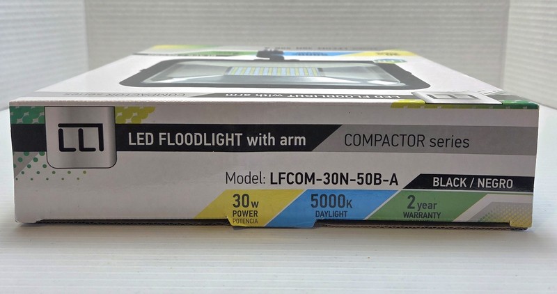 2 Pack! LED Floodlight w/Arm 30W, Daylight 5000K, 2250 Lumens gallery