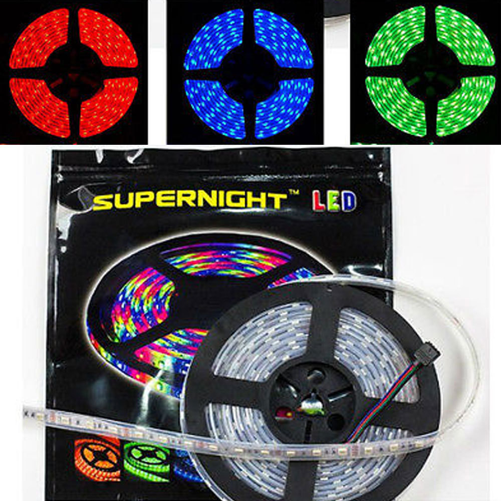 5M 3528 5050 SMD 300LEDs 150LEDs Light Strip Black PCB Waterproof gallery