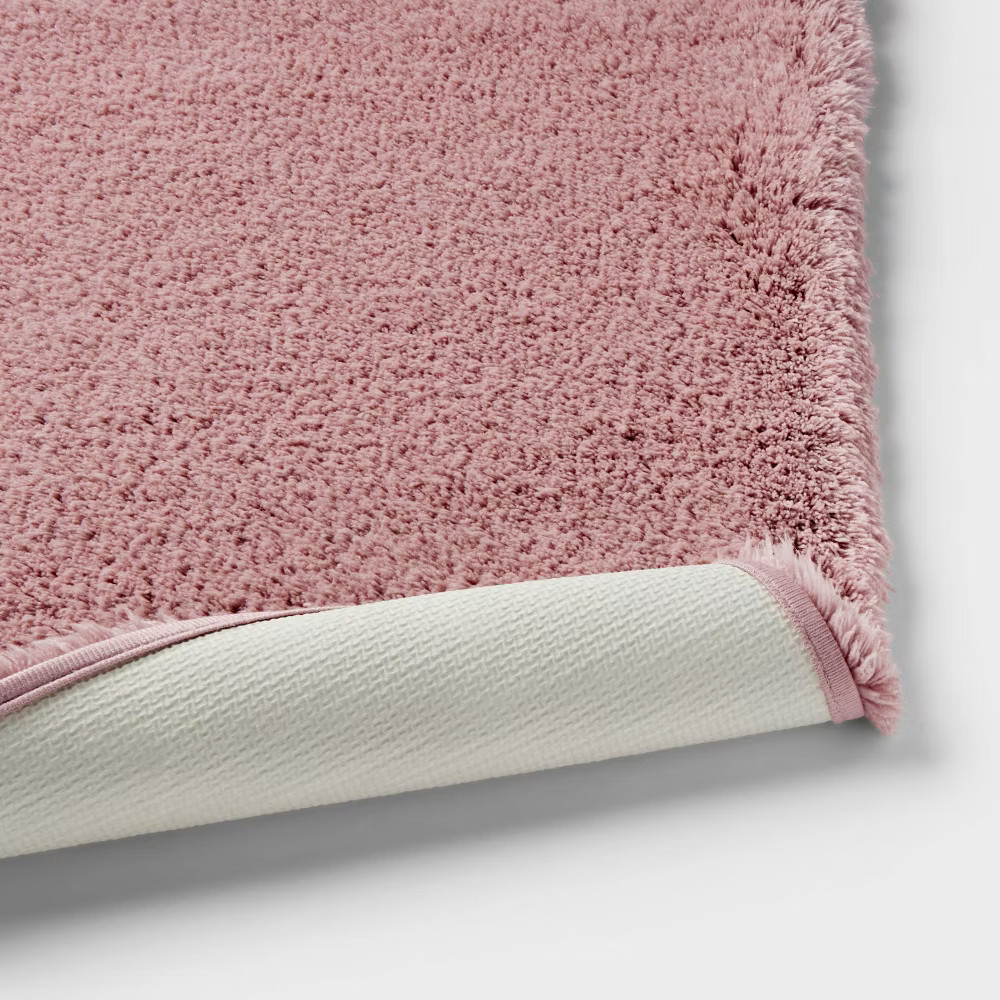 24"x60" Spa Plush Bath Rug Mauve - Threshold gallery
