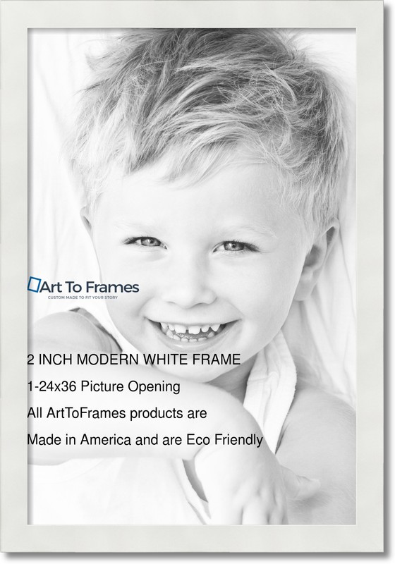 ArtToFrames Picture Frame Custom 2" Modern White 4023 Small gallery