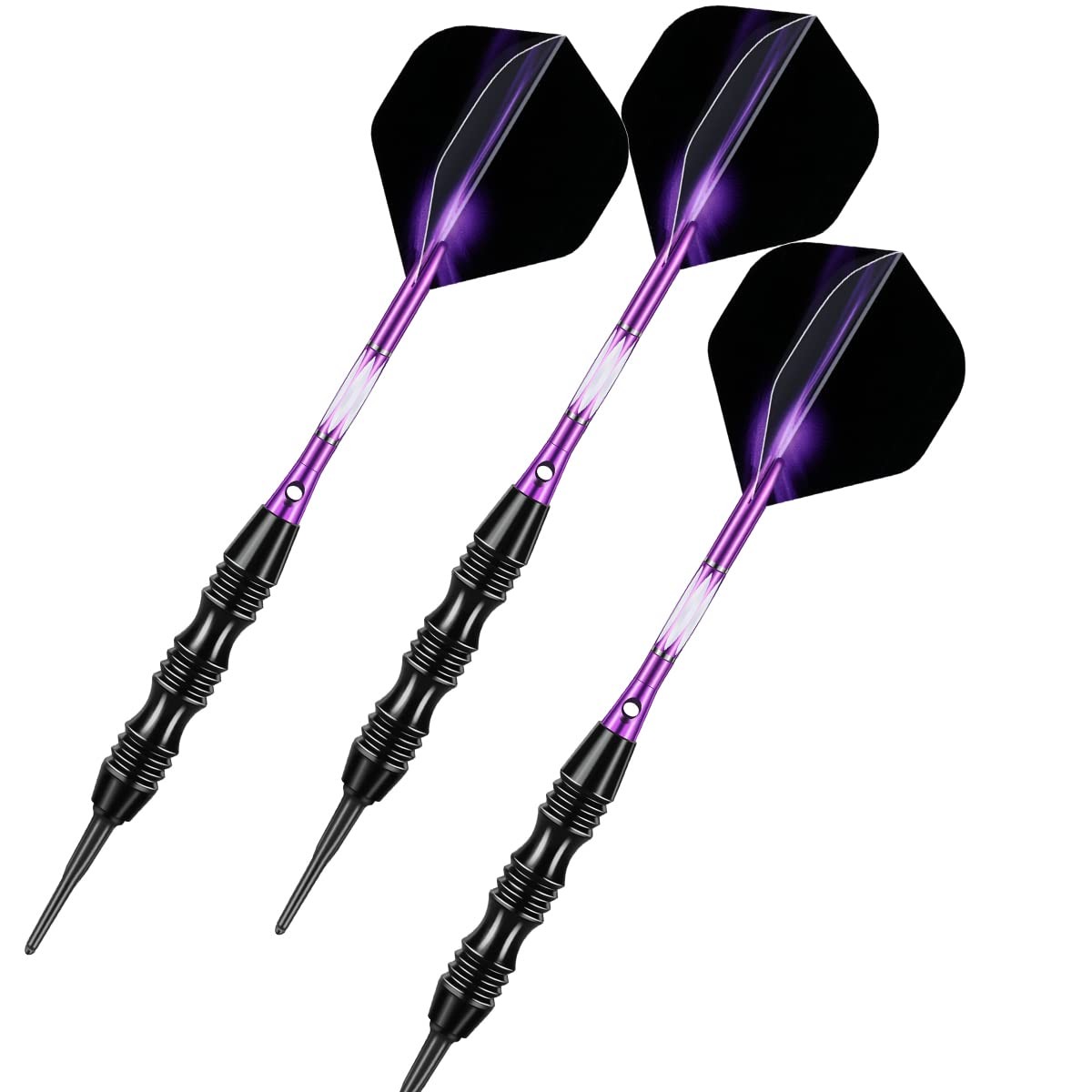 sanfeng Soft Tip Darts Set 20 Grams with Purple Aluminum Shafts PURPLE 2 gallery