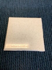 1 ea Ceramic Florida Tile 4 3/8” White Gold Speckle Reclaimed Glossy (stsh)