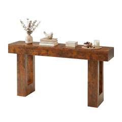 CONCETTA 63″ Console Table Farmhouse Sofa Table (Brown, FREESHIP)