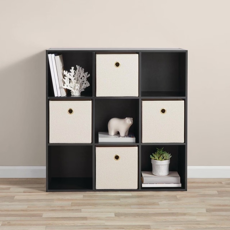 Mainstays 9 Cube Storage Organizer, Black gallery