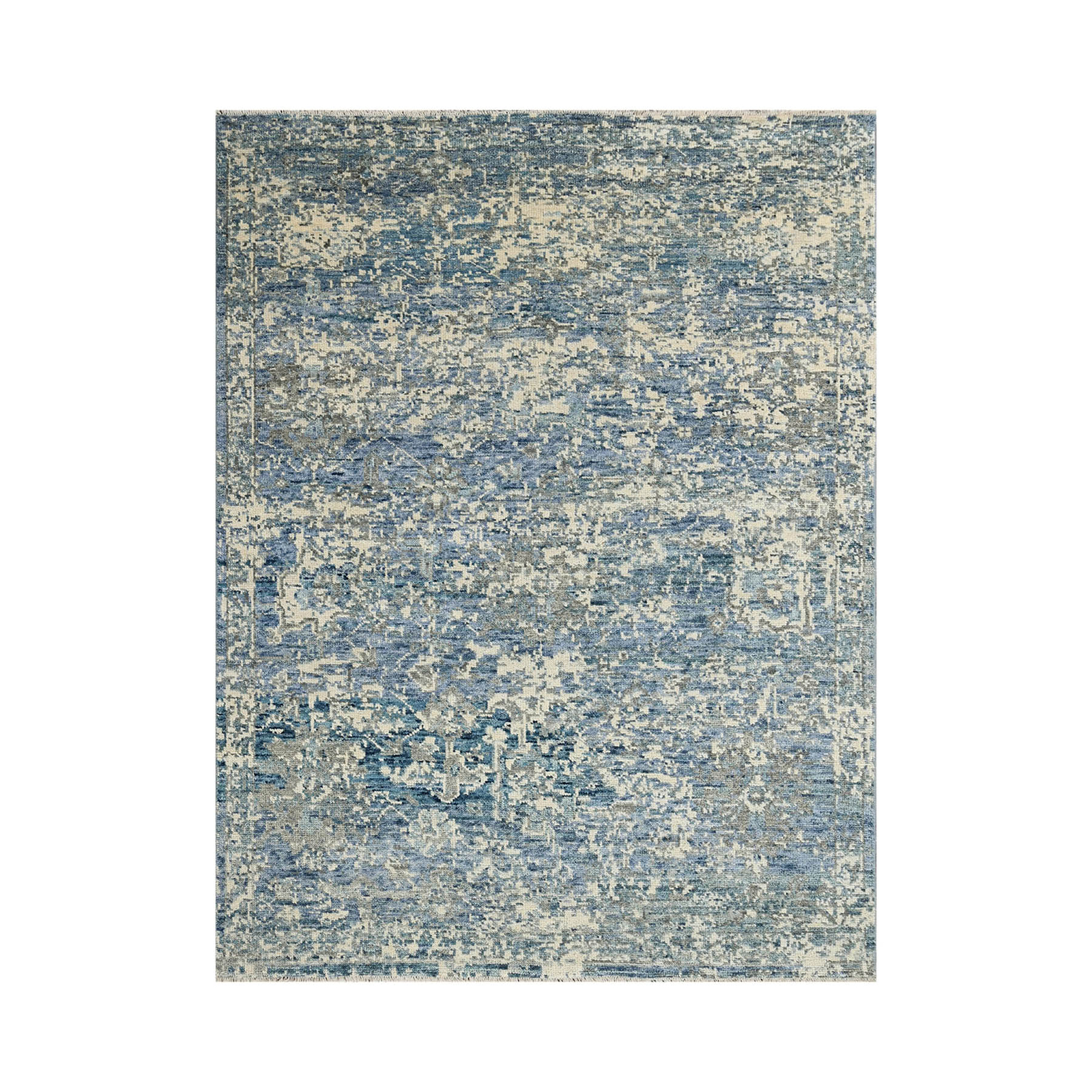 8x10 Beige Hand Knotted Transitional Oushak Wool Area Rug gallery