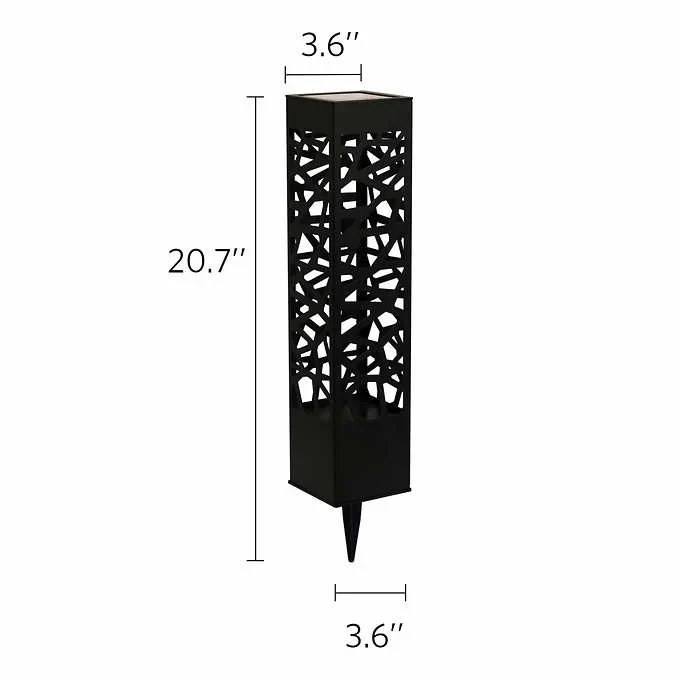 TOMMY BAHAMA SQUARE SOLAR BOLLARD LIGHTS 35 LUMEN 5 PACK 1718540 NEW gallery