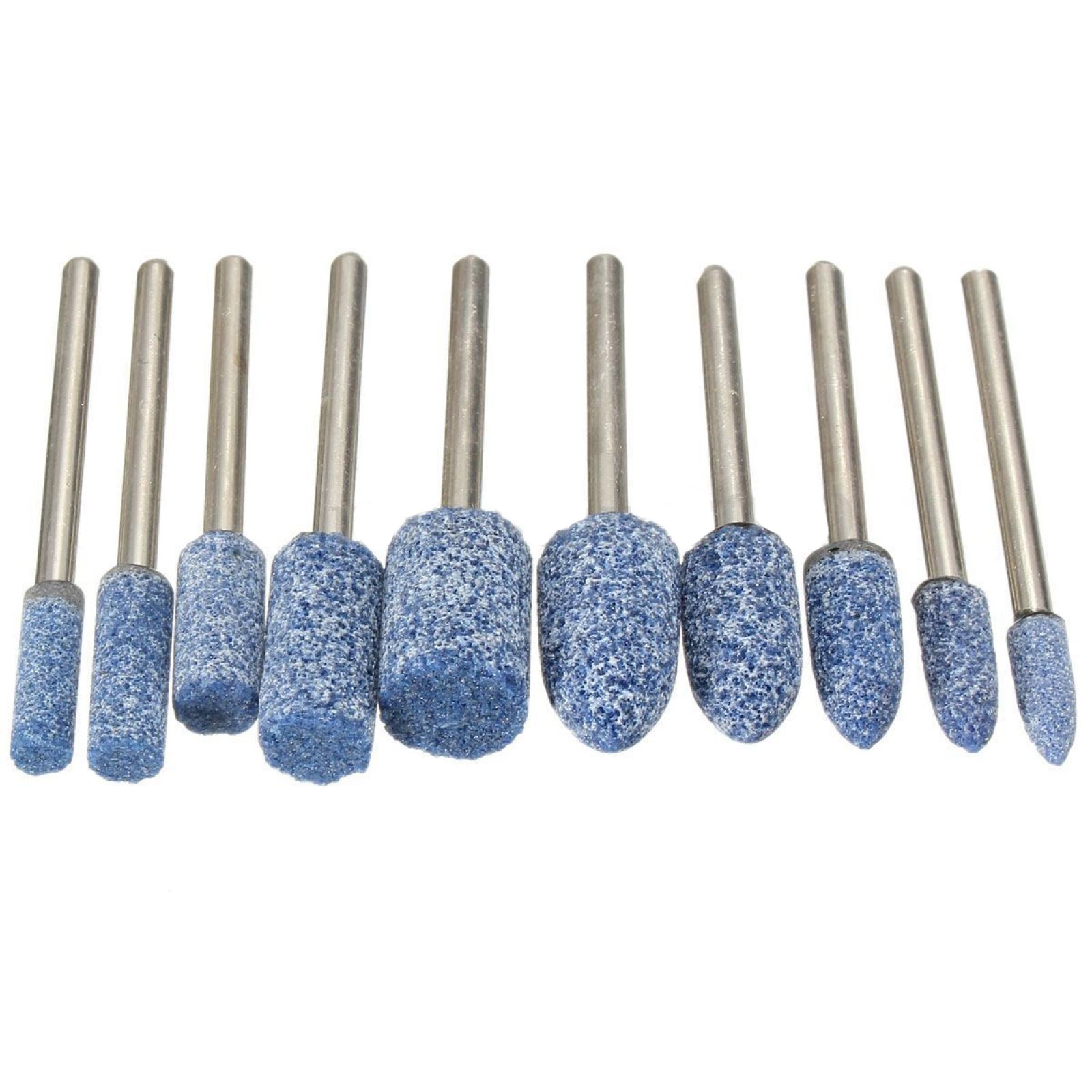10Pcs 1/8" Abrasive Mounted Grinding Stone Rotary Tool Set Wheel Head Dremel d gallery