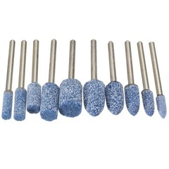 10Pcs 1/8″ Abrasive Mounted Grinding Stone Rotary Tool Set Wheel Head Dremel d