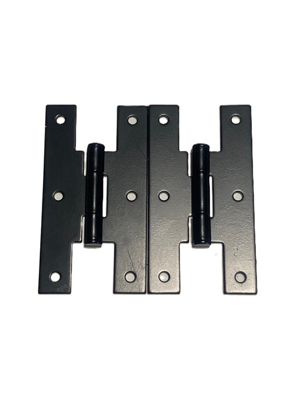 Flush Mount Hinge Black with Screws Door Bookcase Pair 3" X 1 5/8" gallery
