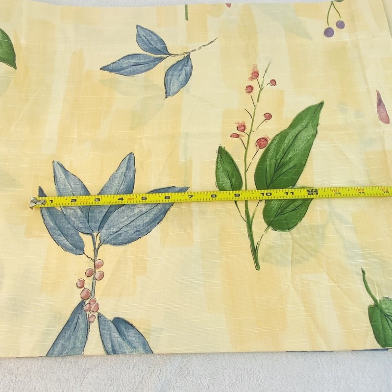 Croscill Classics Gazebo Blouson Valance Yellow Botanical 94in W x 15in Vintage gallery