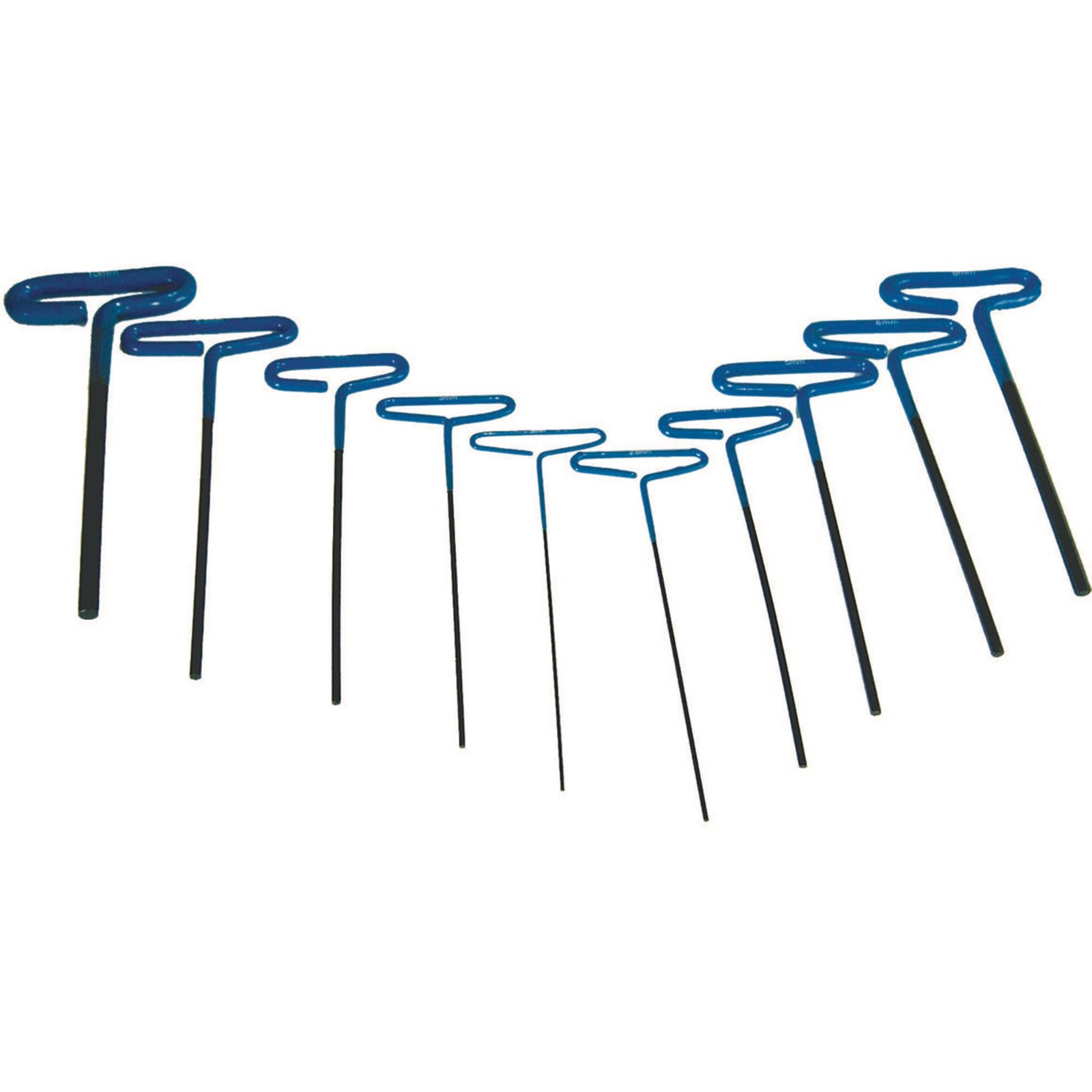 Wrench, Hex Key, Dipped T-Handle, Metric, 10pc Set -1.5mm to 10mm gallery