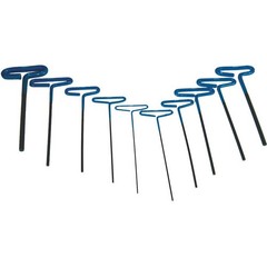 Wrench, Hex Key, Dipped T-Handle, Metric, 10pc Set -1.5mm to 10mm