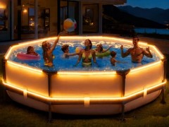 33 Ft LED Strip Light Up Waterproof For Pool Above Pools Wall Decor Accessories