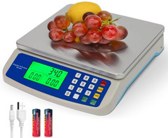 Báscula Digital Cocina 30KG 66LB Comercial LCD Acero Inox Contador, Nuevo