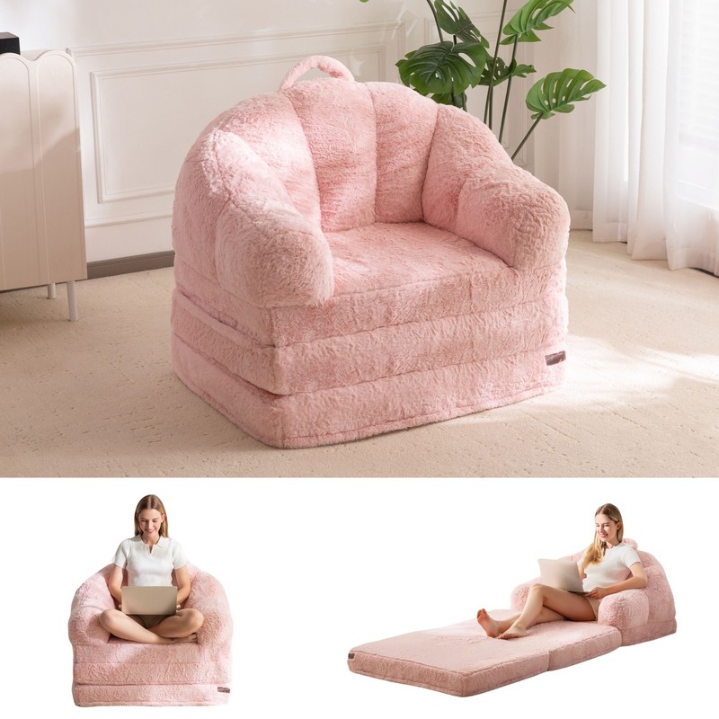 MAXYOYO Folding Sofa Bed,2-in-1 Convertible Sofa, Bean Bag Chair with Armrests gallery