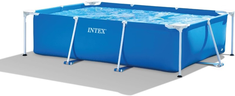 INTEX Rectangular Frame 8 ft 6 in x 5 ft 3 in x 25 in Above Ground Pool, Swimmin gallery