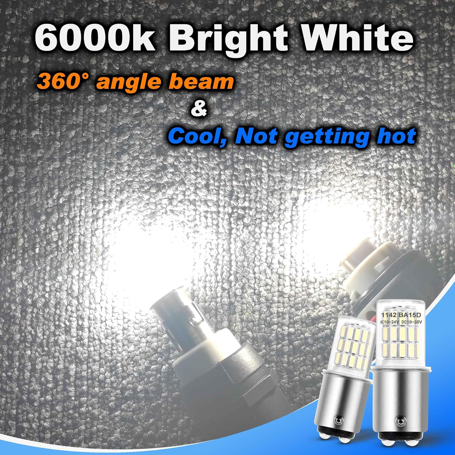 BA15D 12V, 1076 1142 1176 S8 1004 90 LED Bright White 6000K, 3W DC Bayonet Bulb gallery
