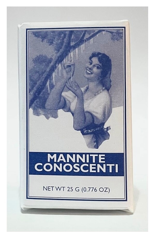 Mannite Conoscenti natural sugar sweetener "40 bars" in a box made in Italy gallery