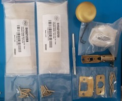 Signature Hardware SH552122SB Interior Door Set w Adjustable Backet Satein Brass