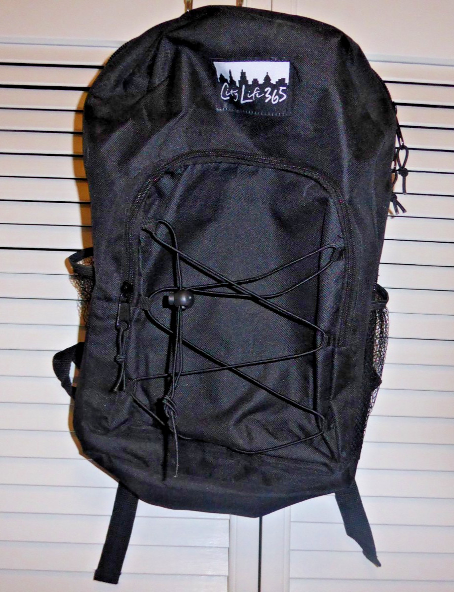 Backpack     Black Double Strap  by City Life 36