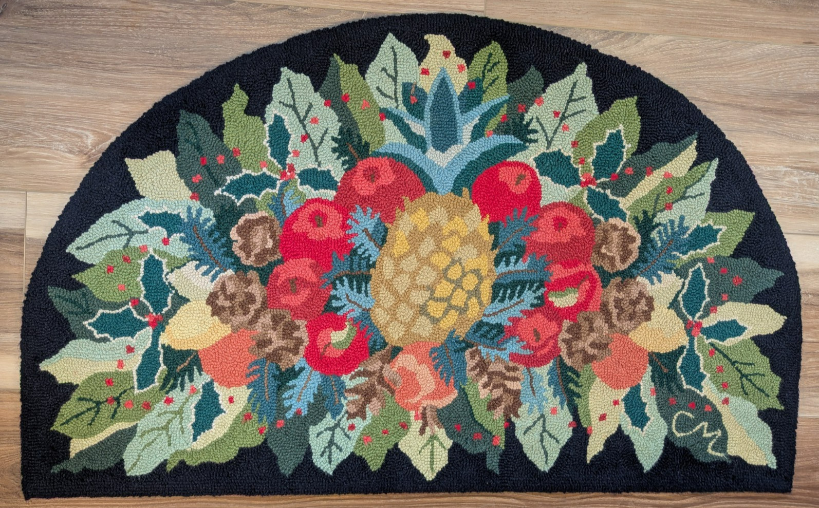Vintage Claire Murray Colonial Williamsburg Pineapple Hand Hooked 100% Wool Rug gallery