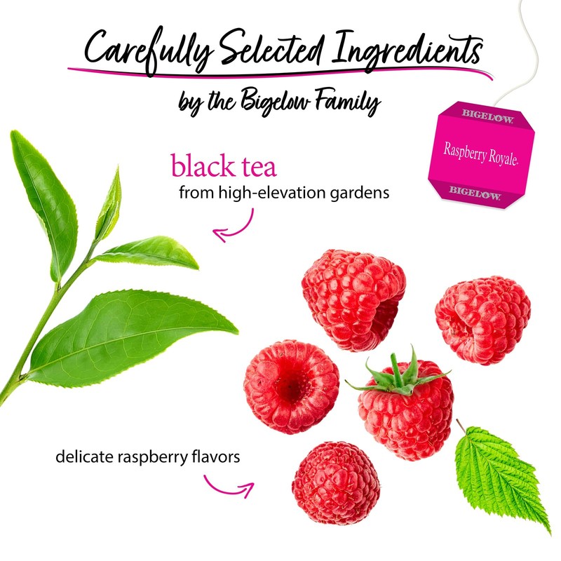 Bigelow Tea Raspberry Royale Black Tea Caffeinated with Raspberry 120 Total Bags gallery