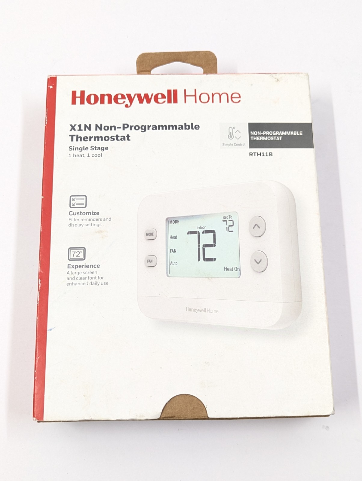 HONEYWELL HOME, X1N NON-PROGRAMMABLE THERMOSTAT SINGLE STAGE RTH11B gallery