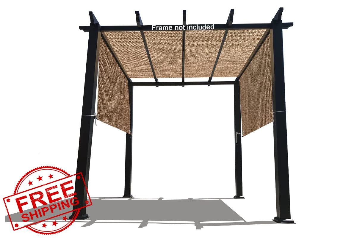Alion Home Pergola Sun Shade Cover Replacement 12x8 ft Walnut gallery