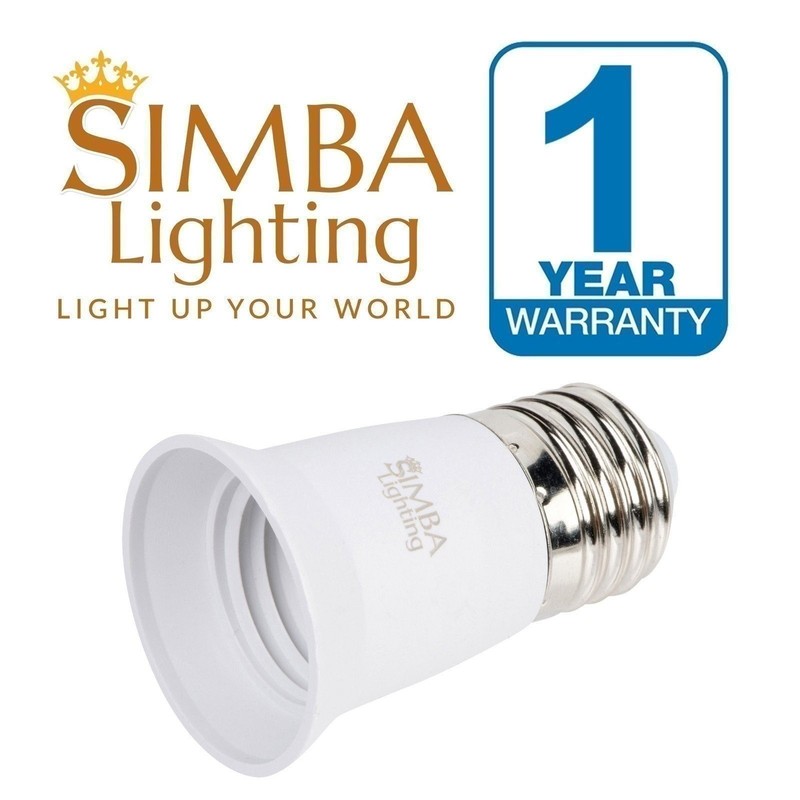 [4 Pack] Simba Lighting E26 Light Bulb Socket Extender 3cm / 1.2in Adapter White gallery