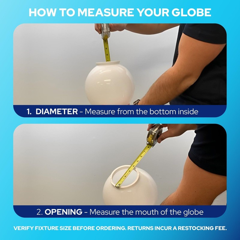 KASTLITE 12" Lamp Post Globe | Street Light Replacement Globe | Select your Colo gallery
