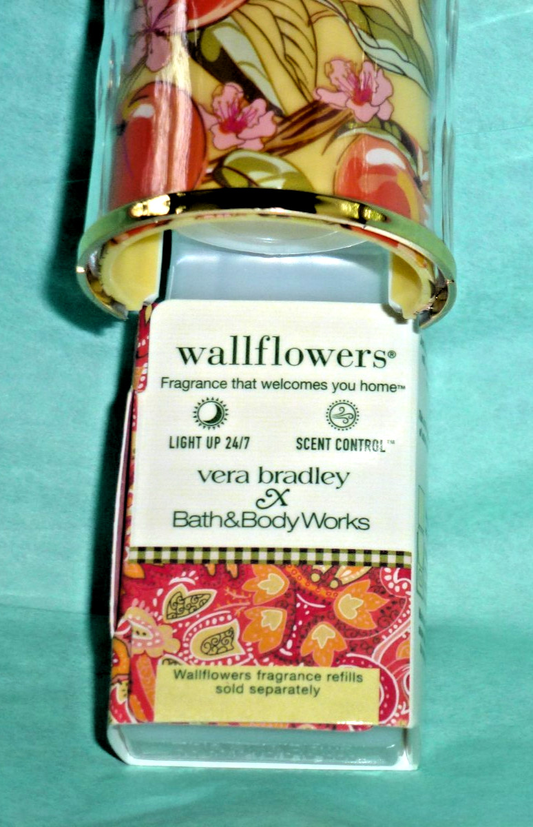 Bath Body Works VERA BRADLEY PEACH Light-up & Scent Control Wallflower Plug NEW gallery