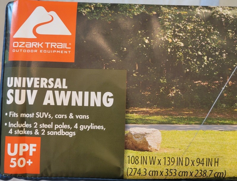Ozark Trail Universal SUV Awning Canopy Attachment Camping Tailgating Sun Shade gallery