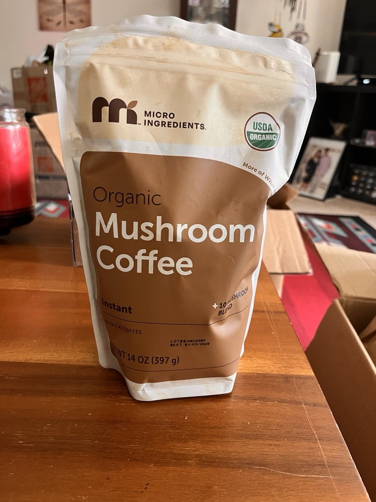 Micro Ingredients Organic Mushroom Coffee Instant Powder, USDA Organic, 397g