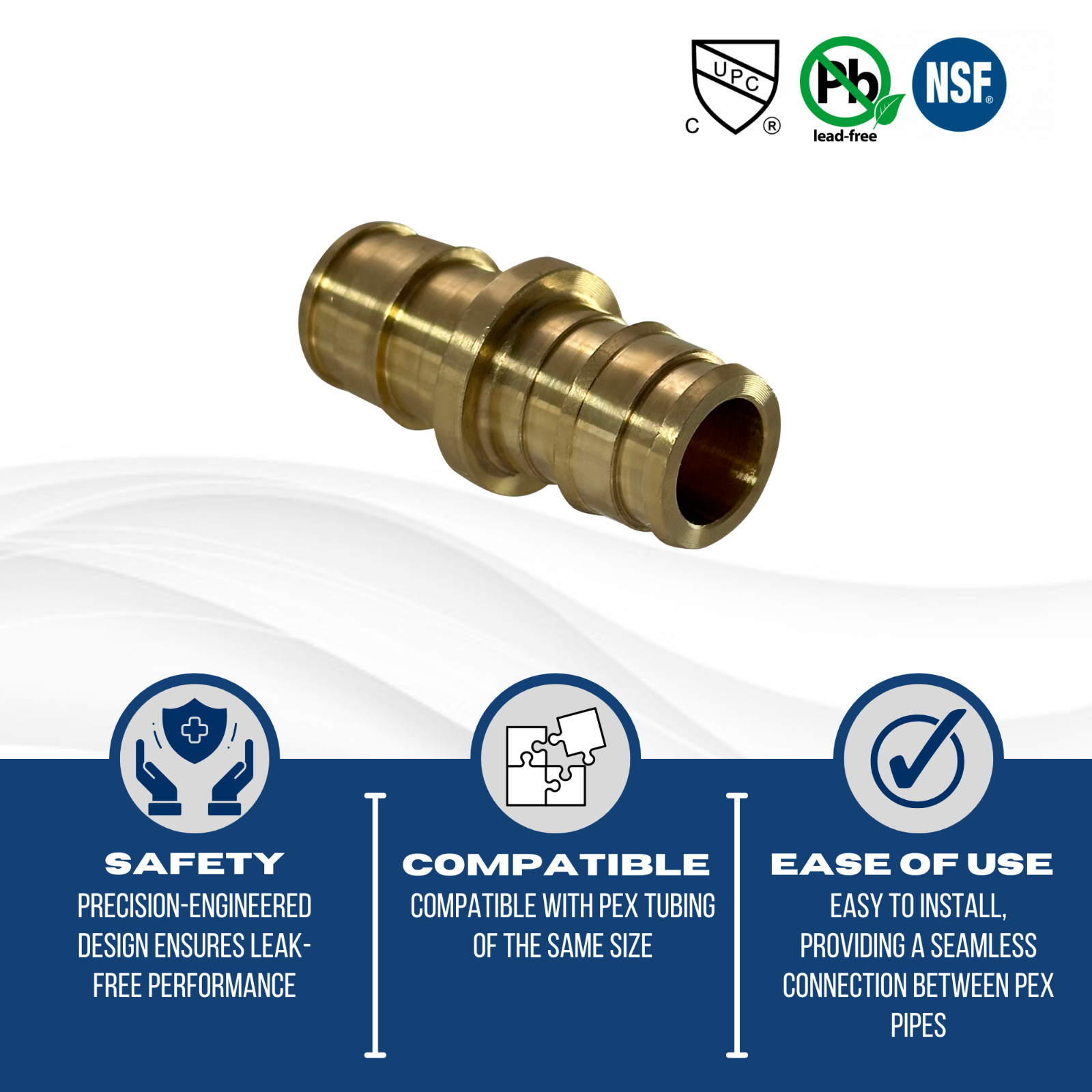 25 Pc 1/2" Pex A Coupling, 1/2 Expansion Coupling, for Uponor (Wirsbo, 29-3-4=25 gallery