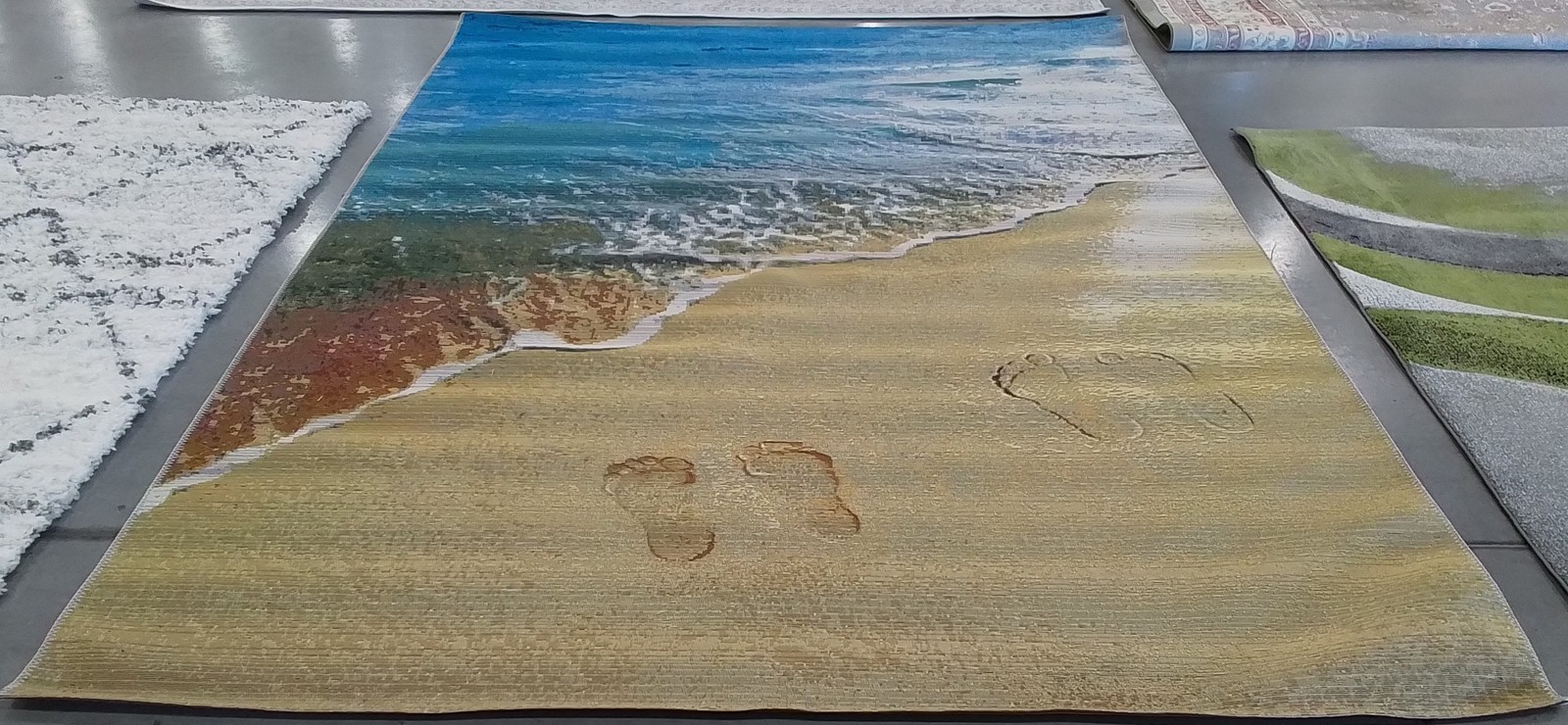 GOLD / BLUE 8'-0" x 10'-5" Back Stain Rug, Reduced Price 1172789972 BAR550A-8 gallery