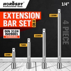 4pc 1/4″ LONG Extension Extender Bar Set 2″ 3″ 4″ 6″ Drive Ratchet Wrench Socket