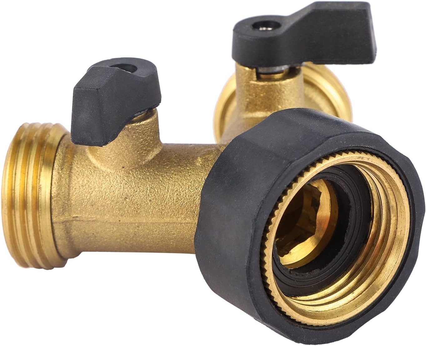 Hose Splitter, Garden Hose Splitter Heavy Duty 2 Way, Solid Brass Water Hose Y S gallery
