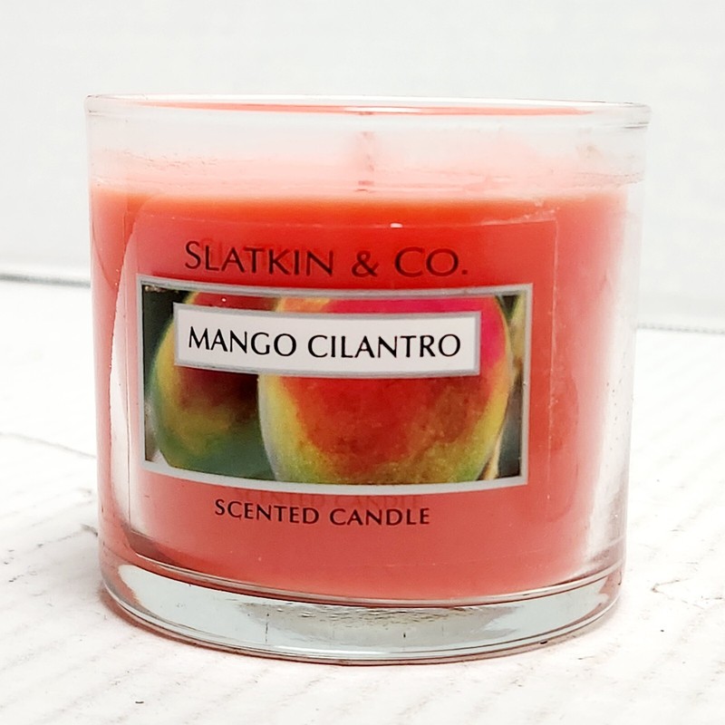 Slatkin & Co Mango Cilantro Scented Candle 4 oz HTF 25-40 Hrs UNUSED 1089A3B2 gallery