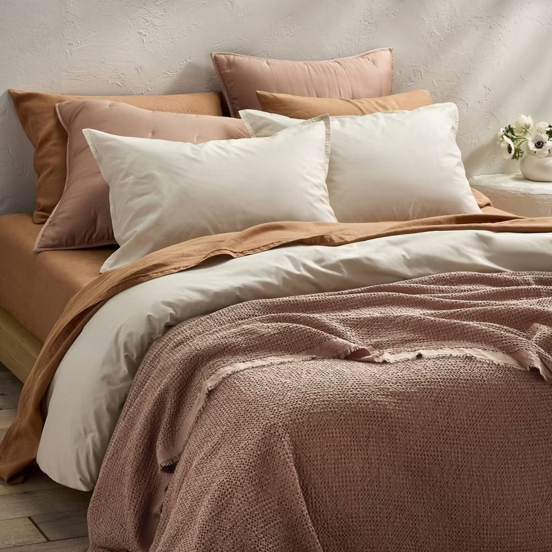 King 100% Linen Sheet Set Adobe Clay - Casaluna gallery