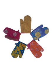 Heat Resistant Oven Baking Gloves Stove Kitchen home kantha quilted oven gloves