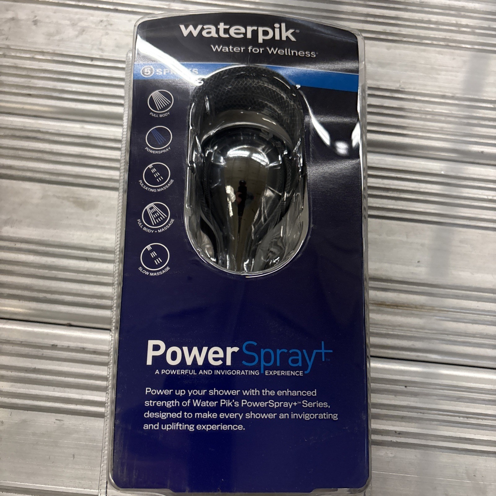 Waterpik 5-Spray Wall Mount Handheld Shower Head 1.8 GPM Chrome TAV-553E gallery