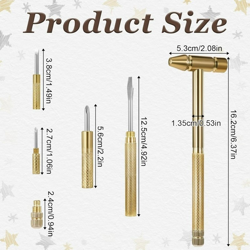 6 in 1 Mini Hammer Tool with Flat Head Screwdriver Head and Claw Hammer gallery